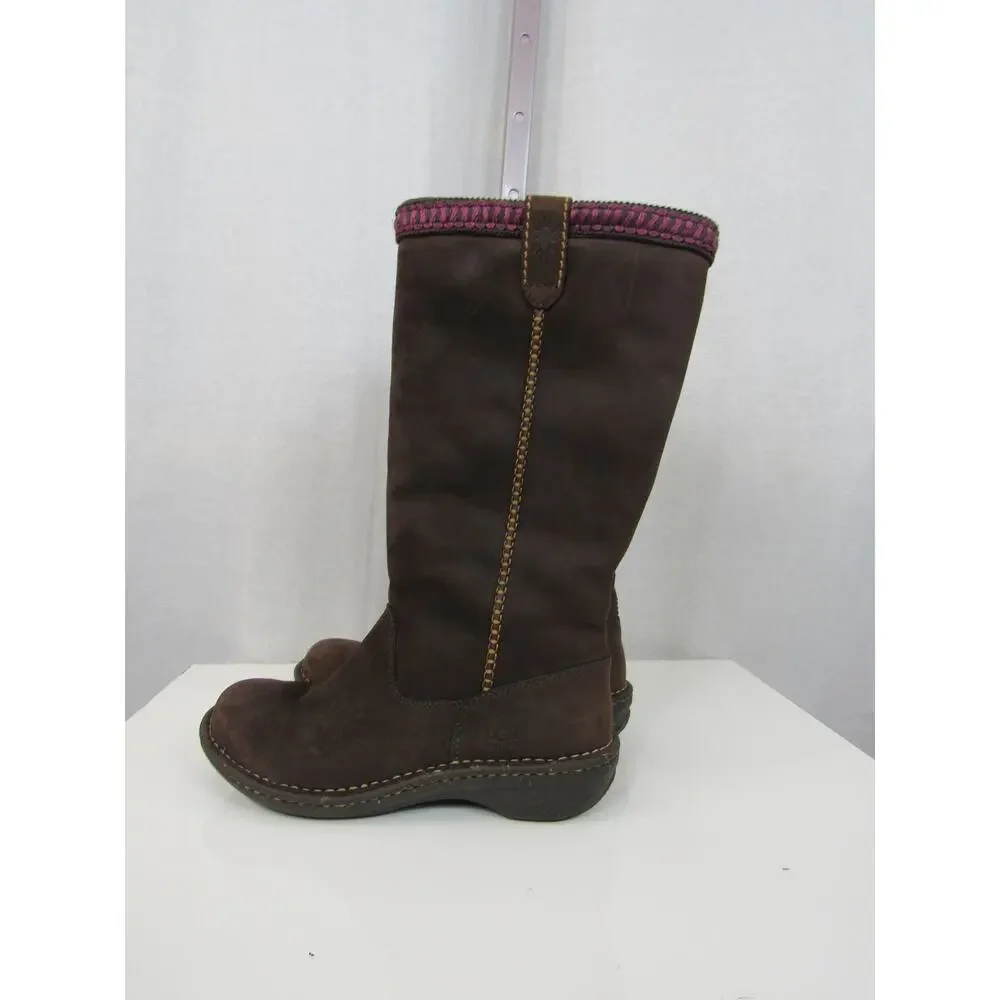 UGG Australia Women's US 8 Brown Suede Leather Sheepskin Lined Winter Boots